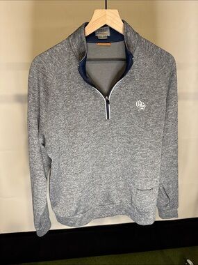 FENNEC Men’s Gray Quarter-Zip Pullover Sweatshirt Old Sandwich